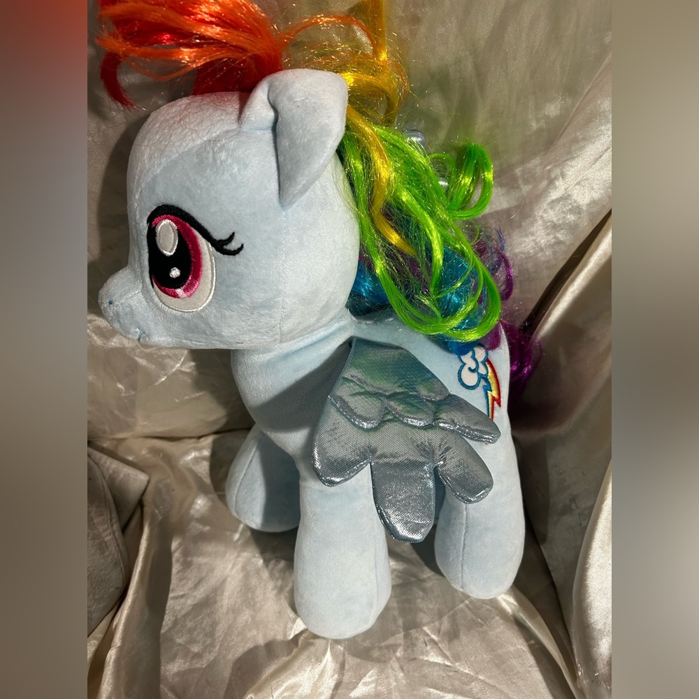 My Little Pony Rainbow Dash 16" plush toy from Build-A-Bear Workshop.